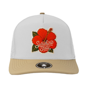 Off-White/Khaki Hibiscus