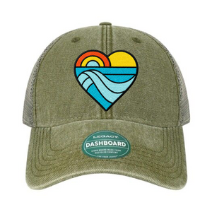 Olive/Grey Heart