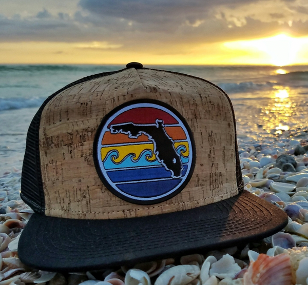 Florida Sunset Trucker - Cork & Black