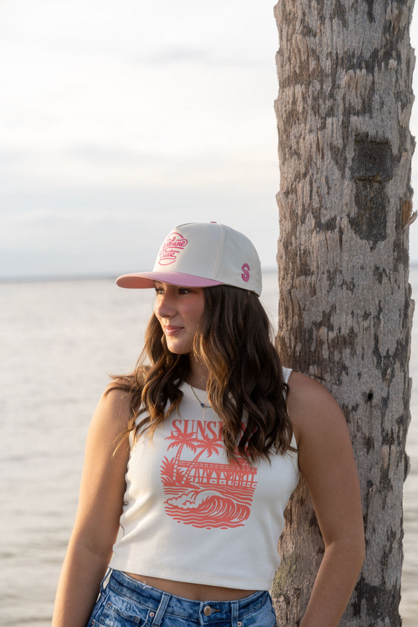 Sunshine State Pier Ladies Crop Tank