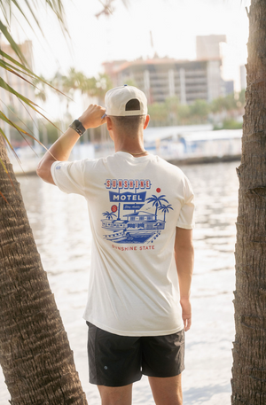 Vintage Sunshine Motel T-Shirt | Coastal Florida Graphic
