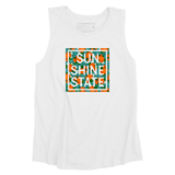 SUN SHINE STATE ORANGES MUSCLE TANK - WHITE - Sunshine State® Goods