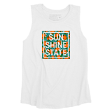 SUN SHINE STATE ORANGES MUSCLE TANK - WHITE