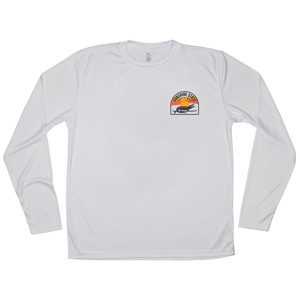SURFING GATOR SOLAR PERFORMANCE SHIRT - WHITE - Sunshine State®
