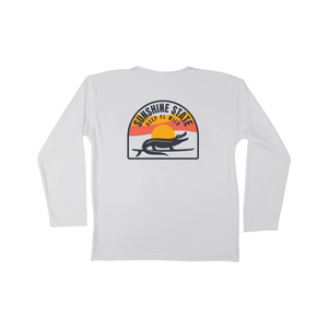 SURFING GATOR TODDLER SOLAR SHIRT - WHITE - Sunshine State®