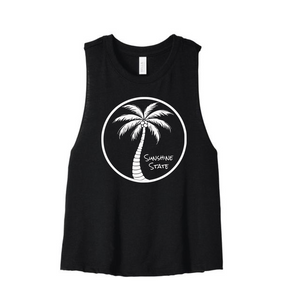 The Coastal Palm Racerback Cropped Tank
