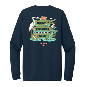 Keep Florida Wild Long Sleeve Tee| Florida Gator Graphic