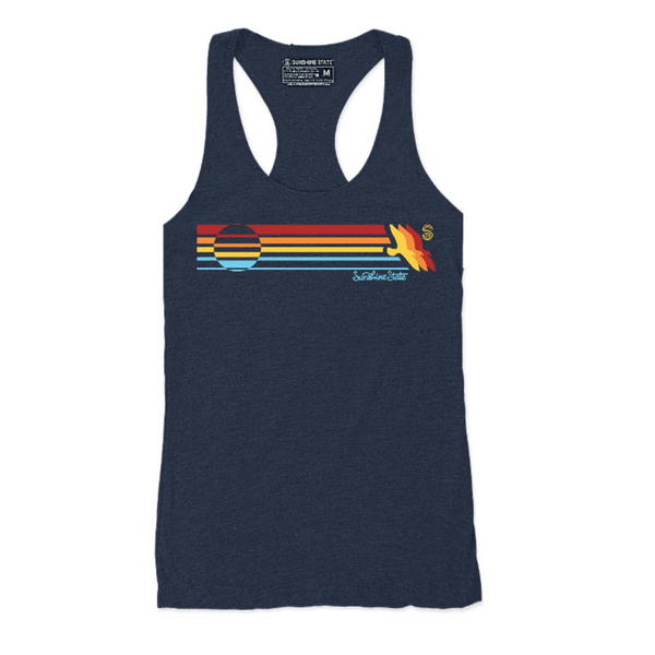 SUNSHINE STRIPE TRIBLEND TANK - RETRO NAVY - Sunshine State® Goods