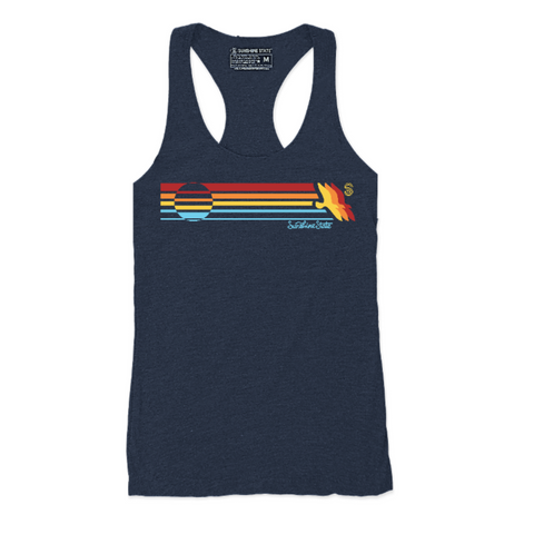 SUNSHINE STRIPE TRIBLEND TANK - RETRO NAVY