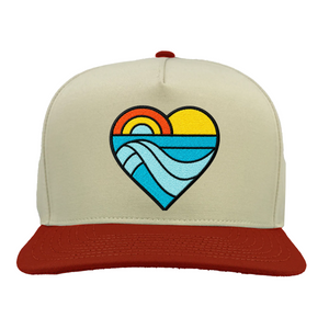 Vintage White/University Red Heart