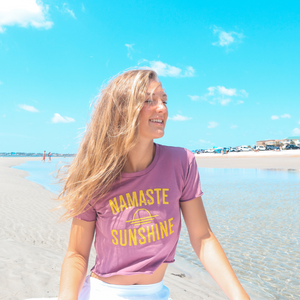 NAMASTE SUNSHINE CROP TOP - BERRY - Sunshine State® Goods