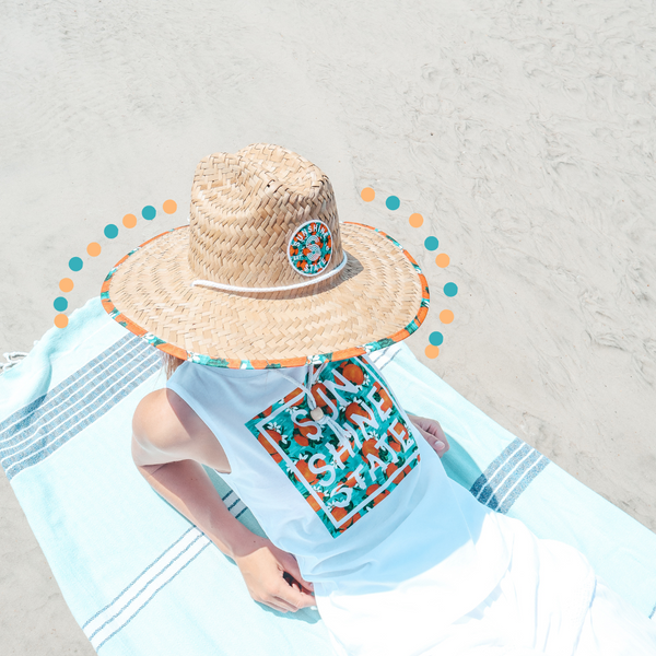 SUN SHINE STATE ORANGES MUSCLE TANK - WHITE - Sunshine State® Goods