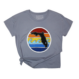 FL SUNSET RELAXED FIT TEE - GREY - Sunshine State® Goods