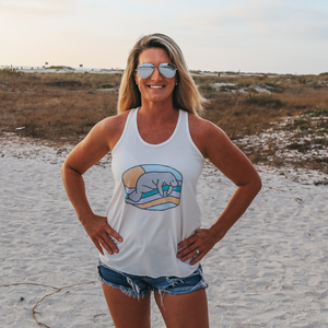 MANATEE FLOWY TANK - WHITE - Sunshine State®