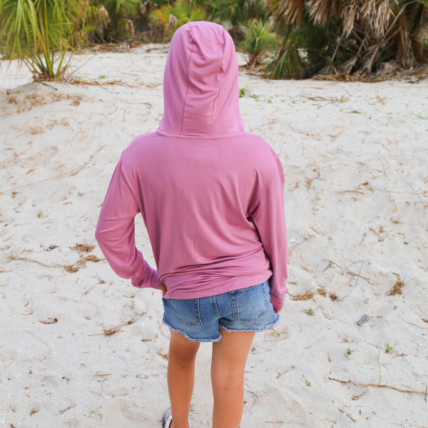 BAMBOO PRO KIDS UPF 50+ HOODIE - PALM BEACH PINK - Sunshine State®