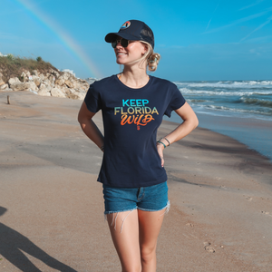 KEEP FL WILD RELAXED FIT TEE - NAVY - Sunshine State®