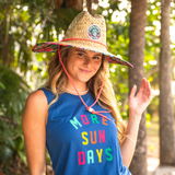 HIBISCUS PINEAPPLE STRAW HAT - ADULT FIT - Sunshine State®