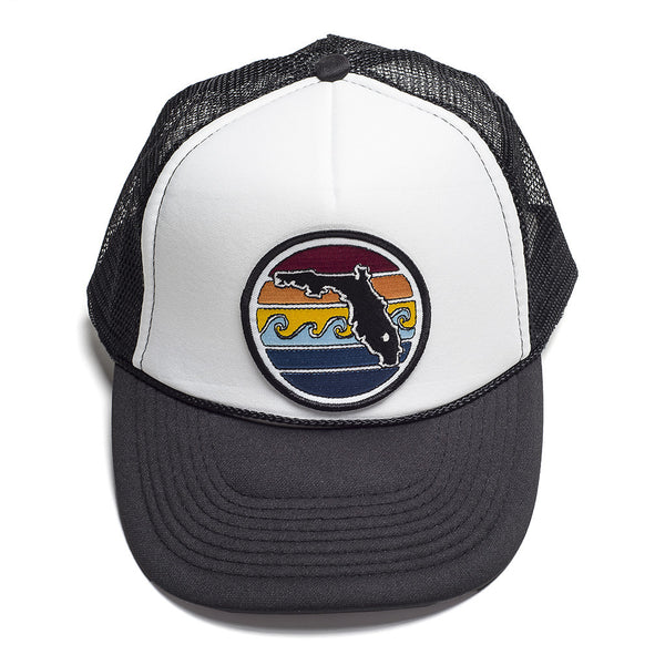 FLORIDA SUNSET FOAM TRUCKER - BLACK - Sunshine State®