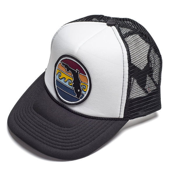 FLORIDA SUNSET FOAM TRUCKER - BLACK - Sunshine State®