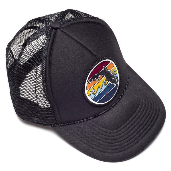 FLORIDA SUNSET FOAM TRUCKER - ALL BLACK - Sunshine State®