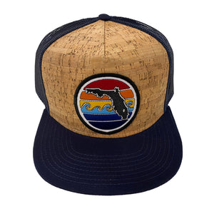 FLORIDA SUNSET TRUCKER - CORK & NAVY - Sunshine State®