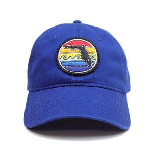 YOUTH FLORIDA SUNSET UNSTRUCTURED HAT - ROYAL - Sunshine State®