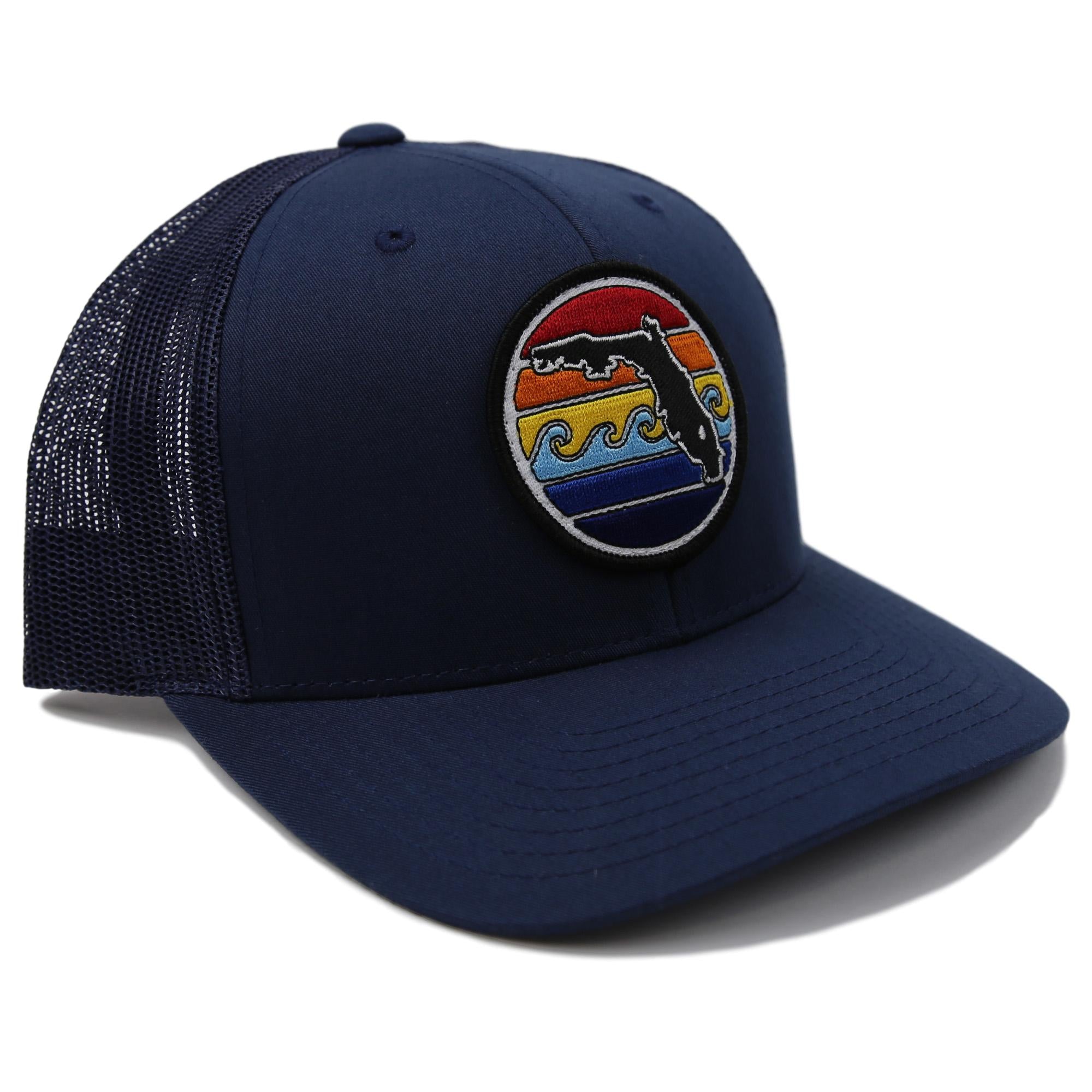 Sunset Hooey Navy/Cream 5-Panel Trucker Cap