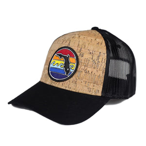 FLORIDA SUNSET 6 PANEL TRUCKER - CORK - Sunshine State®