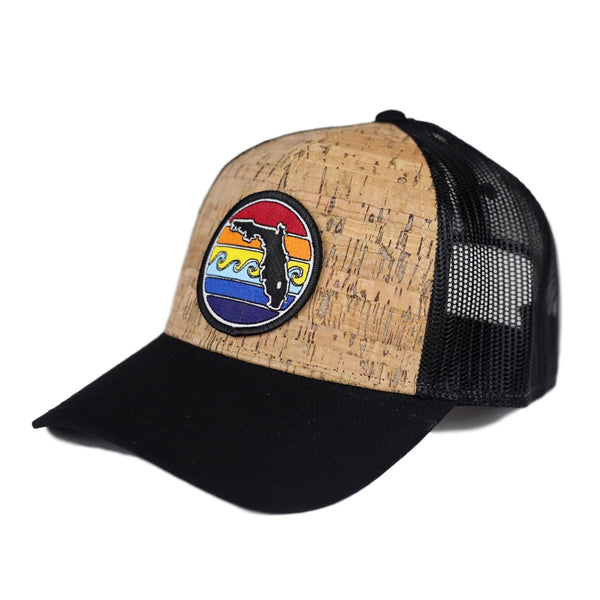 FLORIDA SUNSET 6 PANEL TRUCKER - CORK - Sunshine State®