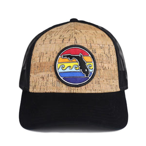 FLORIDA SUNSET 6 PANEL TRUCKER - CORK - Sunshine State®