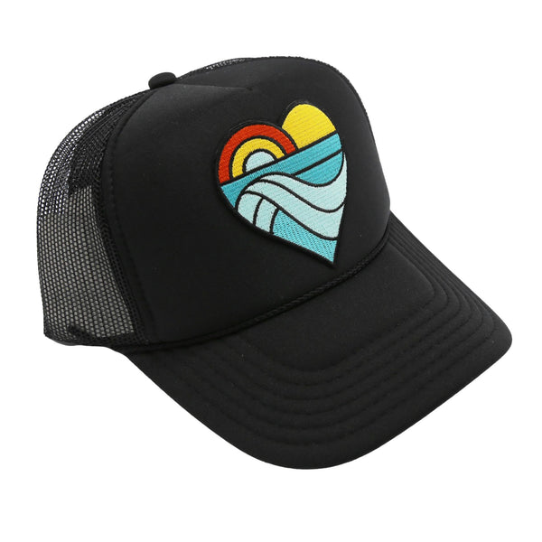 HEART FOAM TRUCKER - BLACK - Sunshine State®