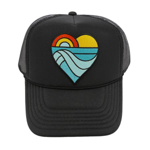 HEART FOAM TRUCKER - BLACK - Sunshine State®