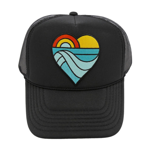 HEART FOAM TRUCKER - BLACK - Sunshine State®