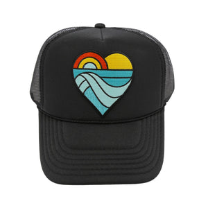 YOUTH HEART FOAM TRUCKER - BLACK - Sunshine State®
