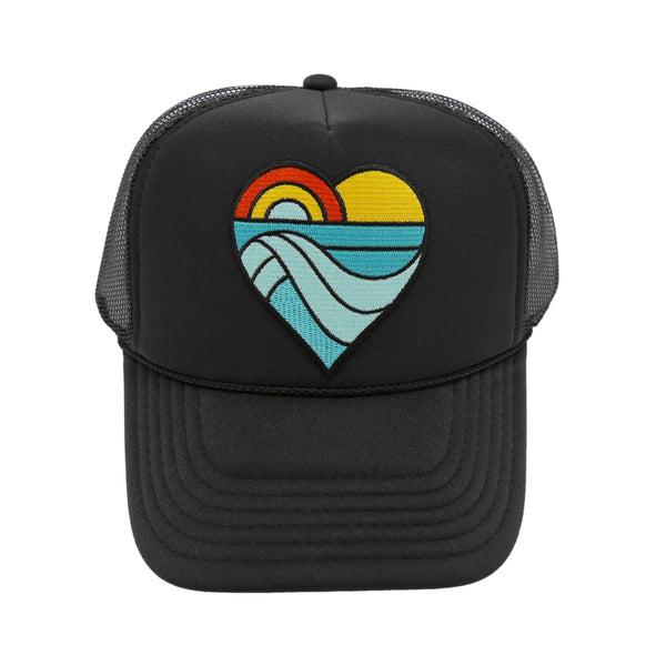 YOUTH HEART FOAM TRUCKER - BLACK - Sunshine State®