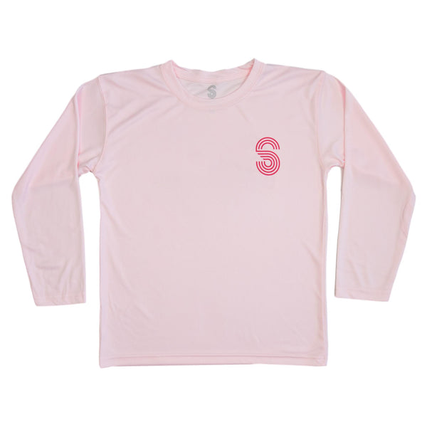 FLAMINGO BADGE YOUTH SOLAR SHIRT-PINK - Sunshine State®