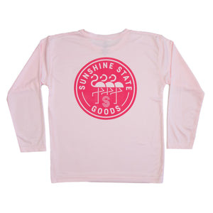FLAMINGO BADGE YOUTH SOLAR SHIRT-PINK - Sunshine State®