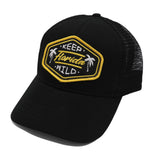 KEEP FLORIDA WILD TRUCKER HAT - ALL BLACK - Sunshine State® Goods