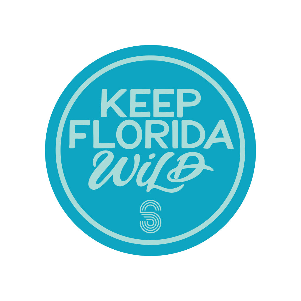 KEEP FLORIDA WILD ROUND STICKER - Sunshine State® Goods