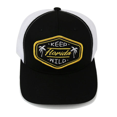 KEEP FL WILD TRUCKER HAT - BLACK - Sunshine State® Goods