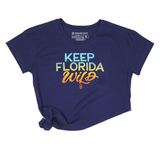 KEEP FL WILD RELAXED FIT TEE - NAVY - Sunshine State®