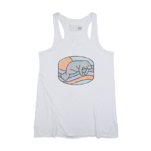 MANATEE FLOWY TANK - WHITE - Sunshine State®