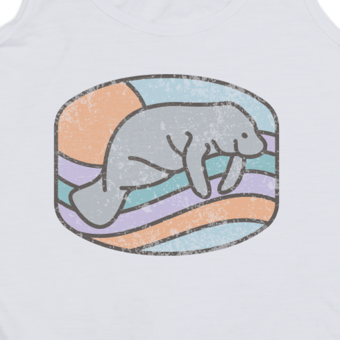 MANATEE FLOWY TANK - WHITE - Sunshine State®