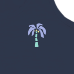 PALM TREE EMBROIDERY FLOWY TANK - NAVY - Sunshine State®