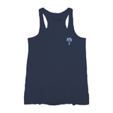 PALM TREE EMBROIDERY FLOWY TANK - NAVY - Sunshine State® Goods