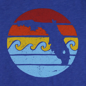 RETRO SUNSET YOUTH TEE - RETRO ROYAL - Sunshine State®