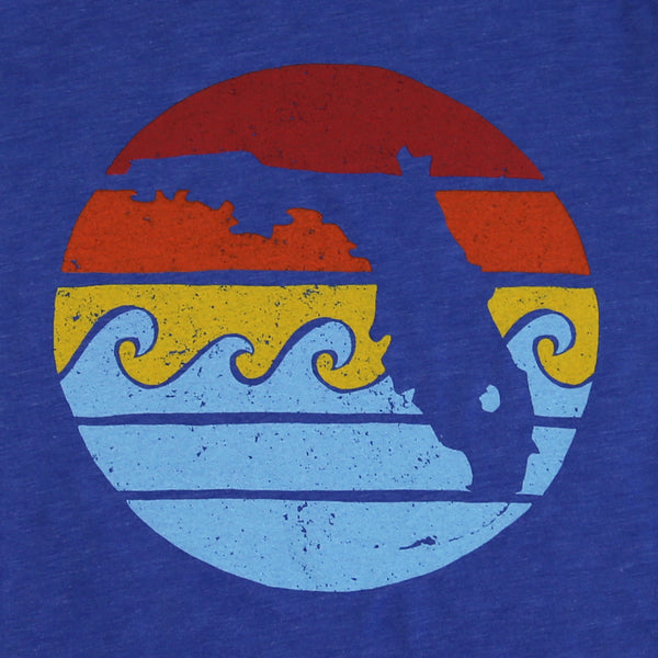 RETRO SUNSET YOUTH TEE - RETRO ROYAL - Sunshine State®