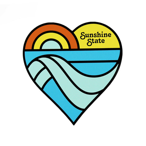 SUNSHINE STATE HEART STICKER - Sunshine State® Goods