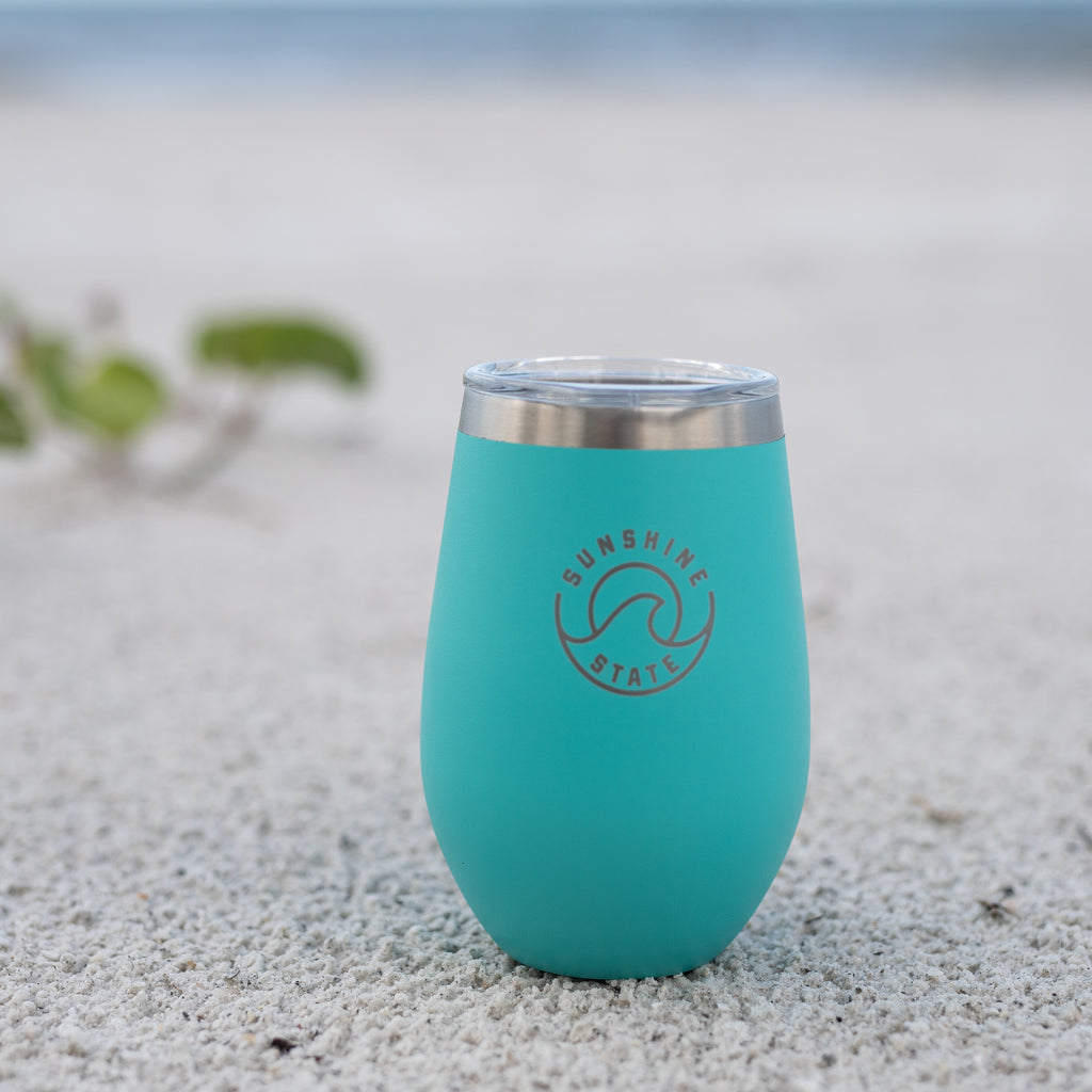 SUNSHINE STATE STAINLESS INSULATED WINE GLASS