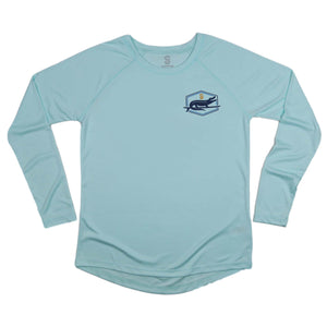 SURF GATOR BADGE LADIES SOLAR PERFORMANCE SHIRT - SEAFOAM - Sunshine State®